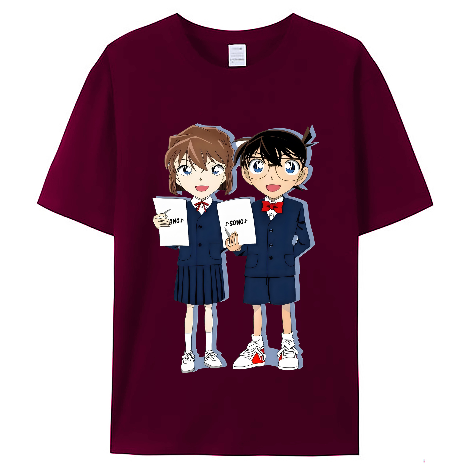 （画像用） 名探偵コナン 灰原 哀 はいばら あい Detective Conan Anita Hailey、Vi Graythorn Haibara Ai レディースカジュアルプリントTシャツ（綿100％）